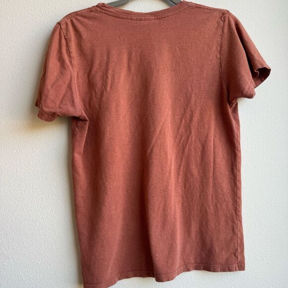 Jungmaven Organic Cotton Orange hemp Short Sleeve V Neck T Shirt Size Small - Picture 5 of 7